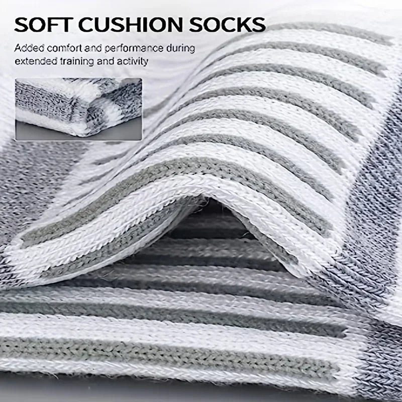 6 Pairs of Breathable Ankle Socks - ActiveRun-Black-State of Style