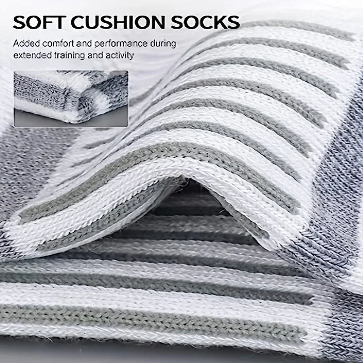 6 Pairs of Breathable Ankle Socks - ActiveRun-Black-State of Style
