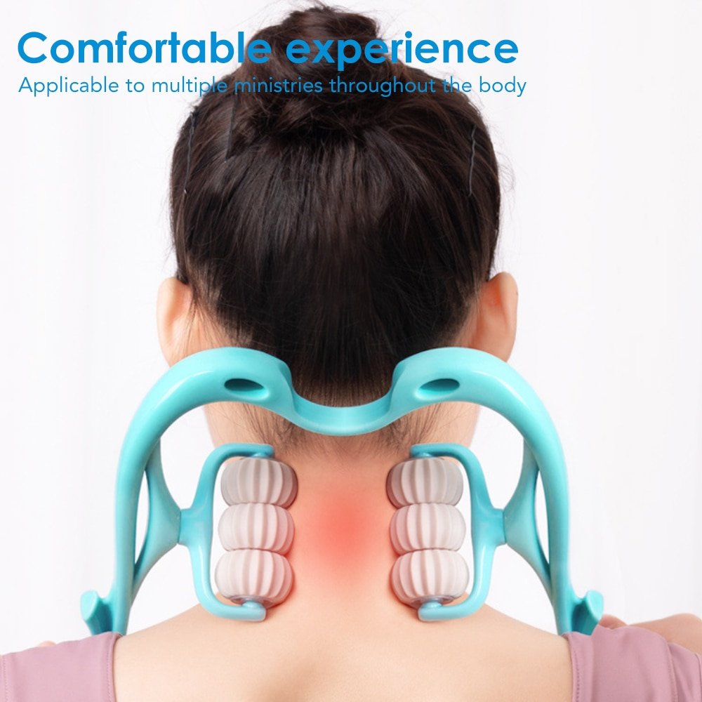 6-Wheel Neck Massager - ReliefRoller-Blue-State of Style
