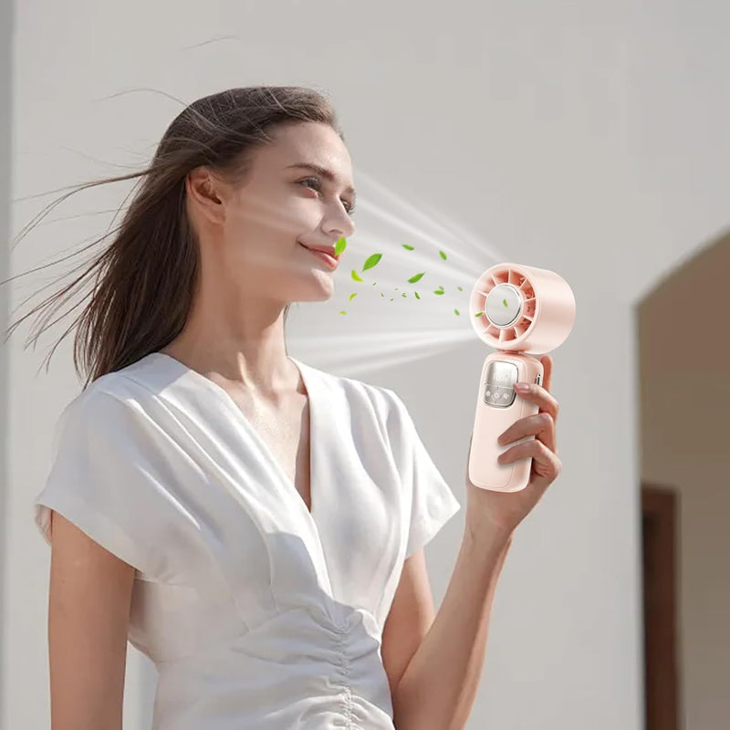 Portable Foldable Handheld Fan with LED Display 100 Speeds