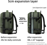 Expandable & Waterproof Travel Backpack with Vacuum Compression – Arvid