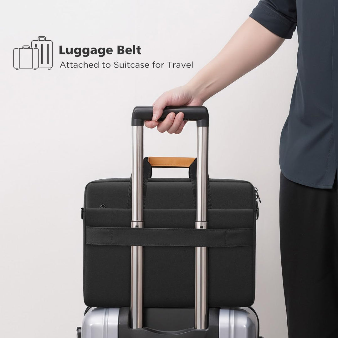 Water-Resistant Laptop Shoulder Bag with 360° Protective Padding