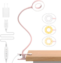 3 Colour Modes LED Desk Clamp Lamp with  & Flexible Gooseneck – Selvara (1+1 FREE)