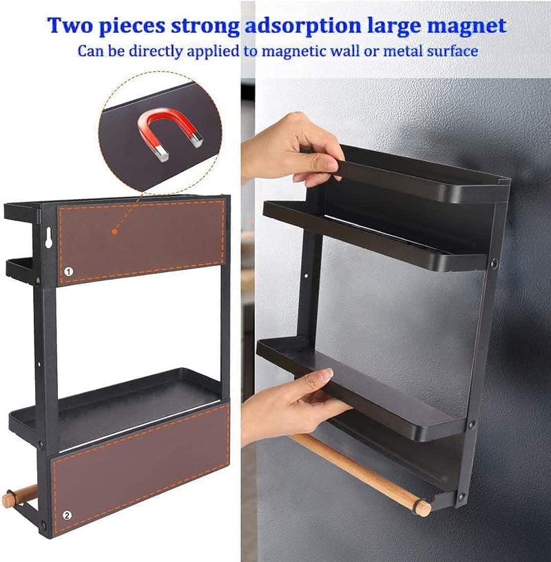 Magnetic Fridge Spice Rack with Paper Towel Holder – Oryden