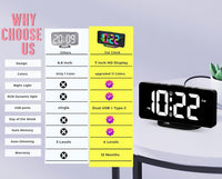 7-Inch Digital Calendar Day Clock with 19 Reminders – Claryon