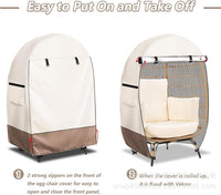 Waterproof Egg Chair Cover with Double Zipper – Solara