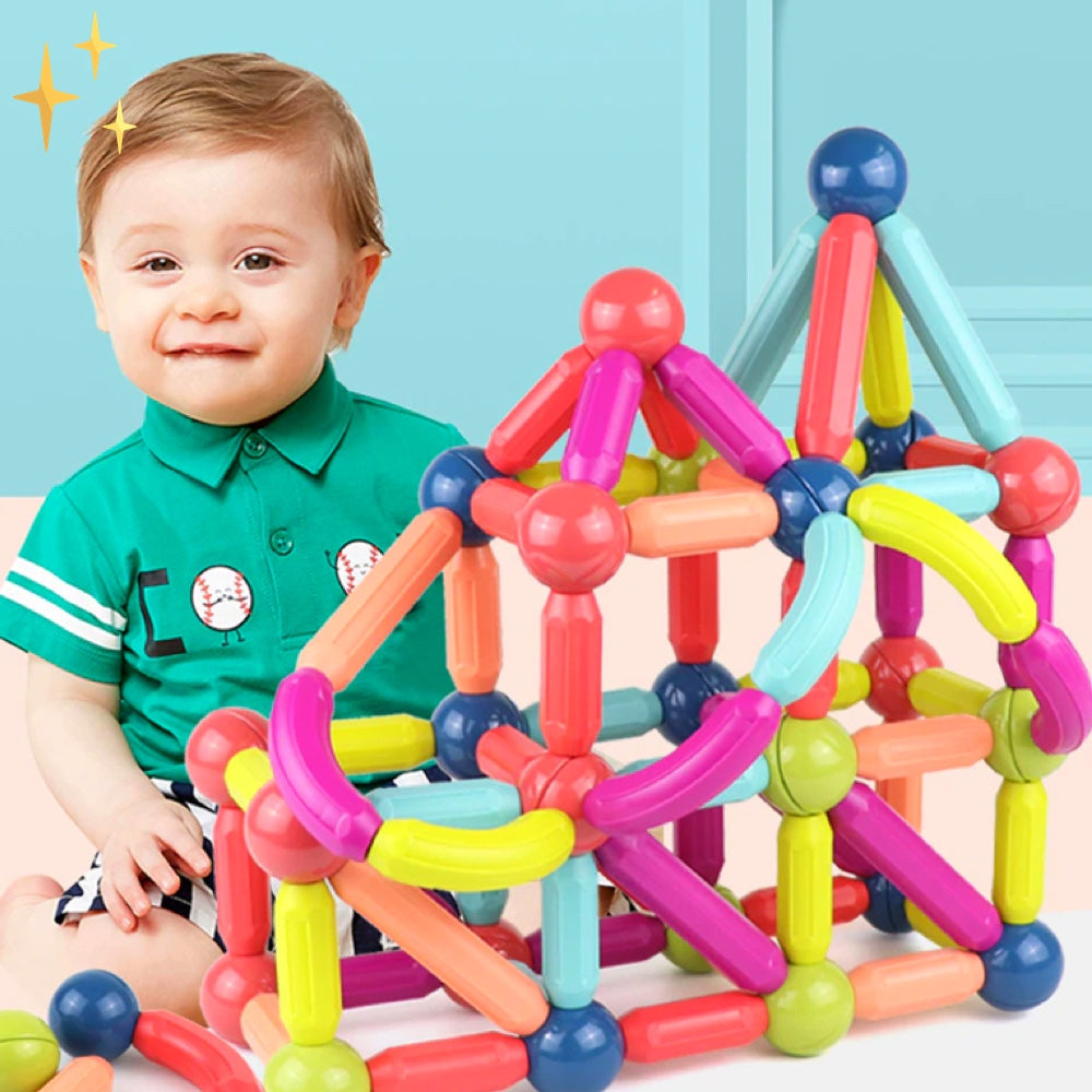 64 Pieces Magnetic Building Blocks - Creatix-State of Style