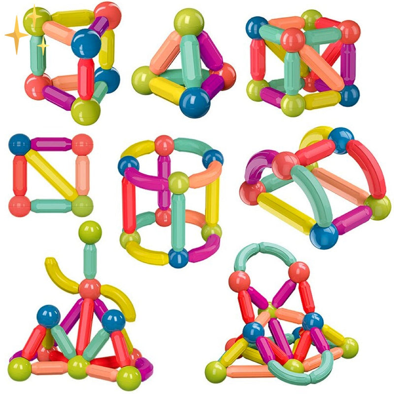64 Pieces Magnetic Building Blocks - Creatix-State of Style