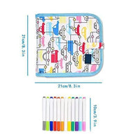Reusable learning and drawing book for children – including 12 felt‑tip pens
