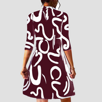 Mini dress with long sleeves & round neck – Elanora
