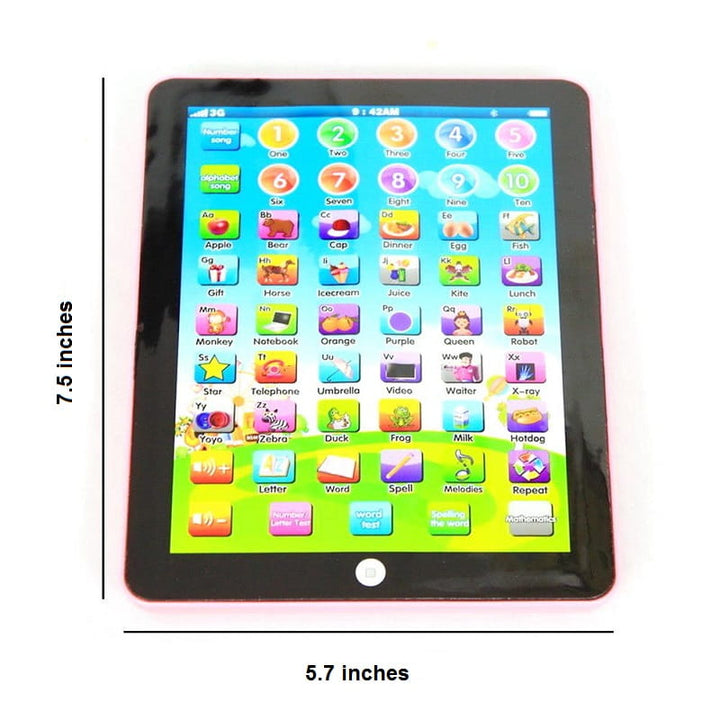 Interactive learning tablet for toddlers with sound, colours & quiz function – 7.5-inch