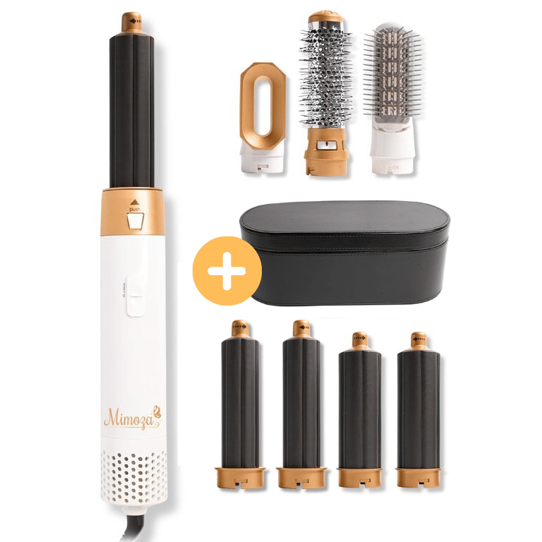 7-in-1 Hair Dryer Brush & Airstyler – Lyra-Gold/white-No storage case - only basic set-State of Style