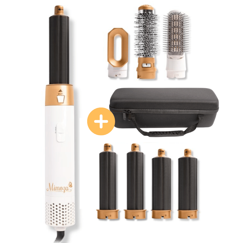 7-in-1 Hair Dryer Brush & Airstyler – Lyra-Gold/white-No storage case - only basic set-State of Style