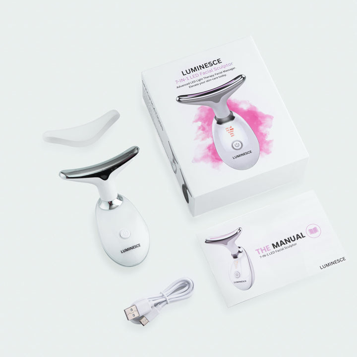 7-in-1 LED Face Firming & Massage Tool – Vénera-White-State of Style