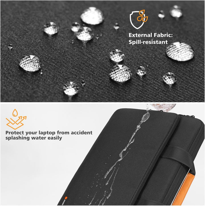 Water-Resistant Laptop Shoulder Bag with 360° Protective Padding
