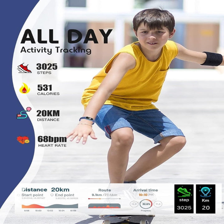 Children's smartwatch with GPS, fitness tracking and health features – Viona