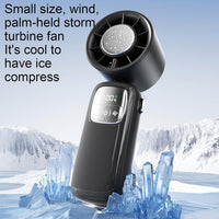 Portable Foldable Handheld Fan with LED Display 100 Speeds