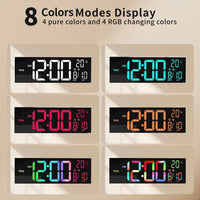 16-Inch RGB Digital Wall & Desk Alarm Clock with Remote – Lumeris