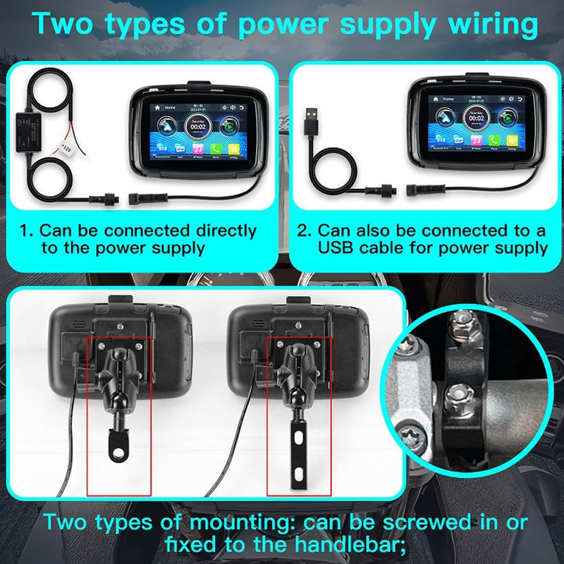 Portable Motorcycle Monitor with 5" (12.7 cm) IPS Screen – RideMate