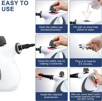 High-Pressure Handheld Steam Cleaner with 9-Piece Accessory Kit – Valtira
