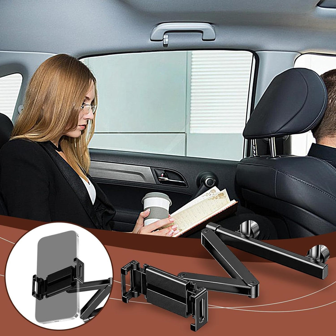Car Headrest Tablet Holder – Adjustable 360° Backseat Phone & Tablet Mount – Movira