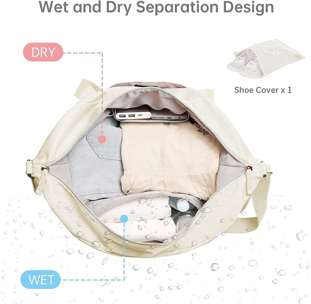 Women’s Weekender Duffel with USB Charging, Shoe Compartment & Wet Pocket