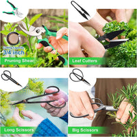 24-Piece Bonsai Tree Care Kit with High-Carbon Steel Tools and PU Leather Bag – Sevora