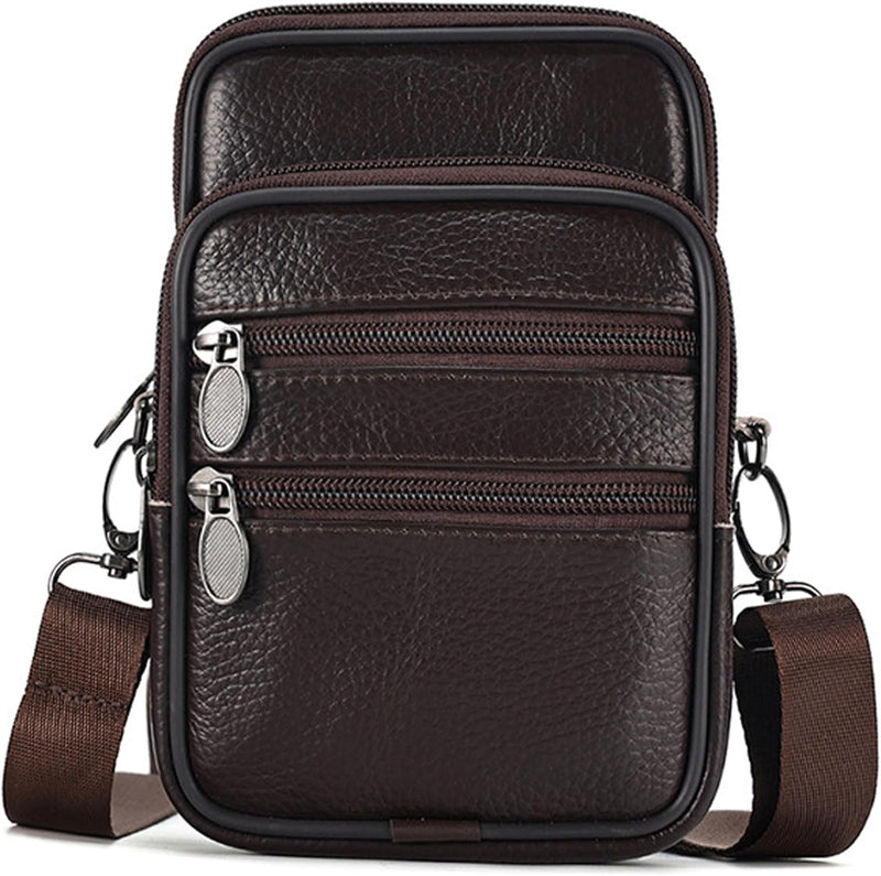 Genuine Leather Multi-Purpose Crossbody & Travel Waist Bag