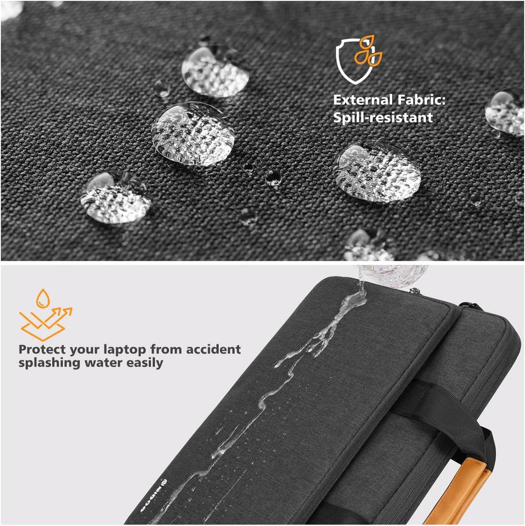 Water-Resistant Laptop Shoulder Bag with 360° Protective Padding