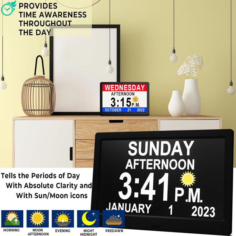 7-Inch Digital Calendar Day Clock with 19 Reminders – Claryon