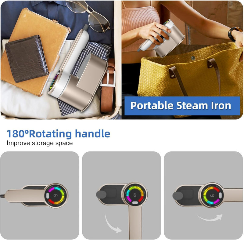 Portable Travel Steamer Iron 1200W with 6 Modes and AU Plug