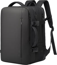 Expandable 26–45L Waterproof Travel Backpack with Laptop Sleeve & Duffle Carry