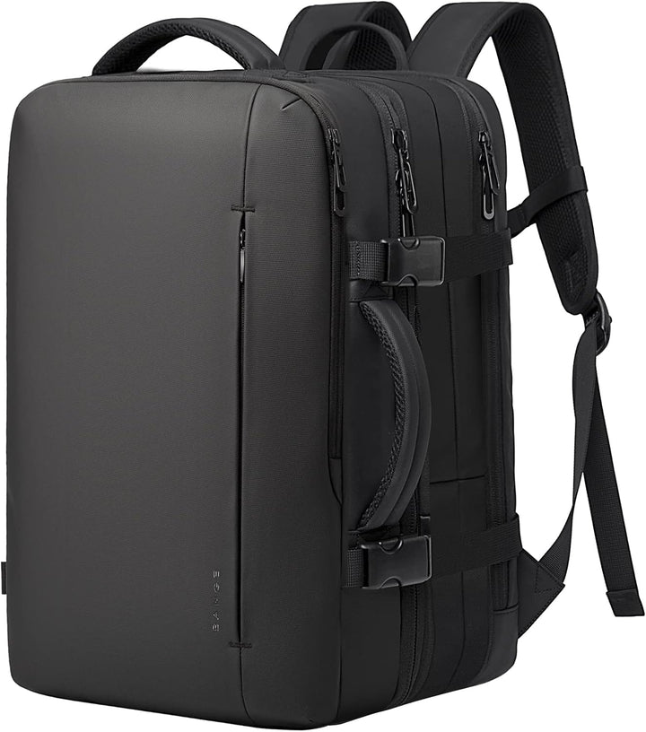 Expandable 26–45L Waterproof Travel Backpack with Laptop Sleeve & Duffle Carry