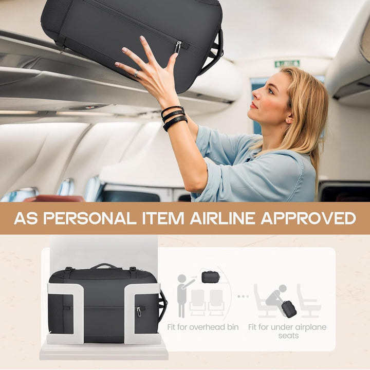 40L Expandable Waterproof Travel Backpack with USB Port & 17” Laptop Sleeve – AirVoyage