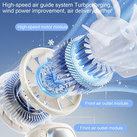 Portable Foldable Handheld Fan with LED Display 100 Speeds