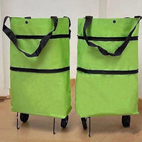 Large Capacity Foldable Shopping Bag with Wheels Reusable Cart Tote (1+1 FREE) – Veytra
