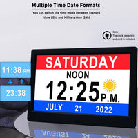 7-Inch Digital Calendar Day Clock with 19 Reminders – Claryon