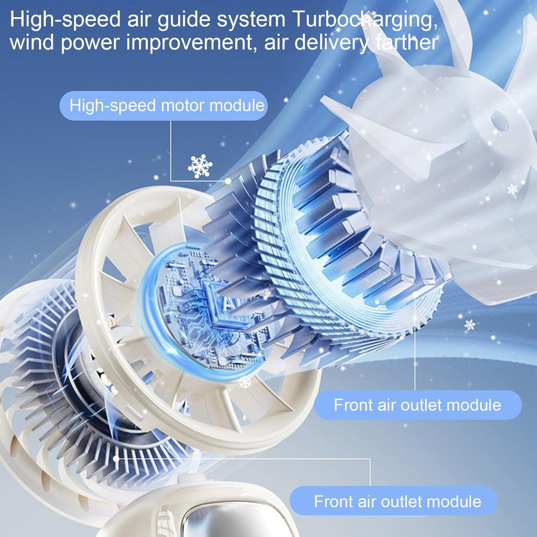 Portable Foldable Handheld Fan with LED Display 100 Speeds