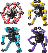 Mouldable stress-relief fidget spinners for children and adults – set of 4