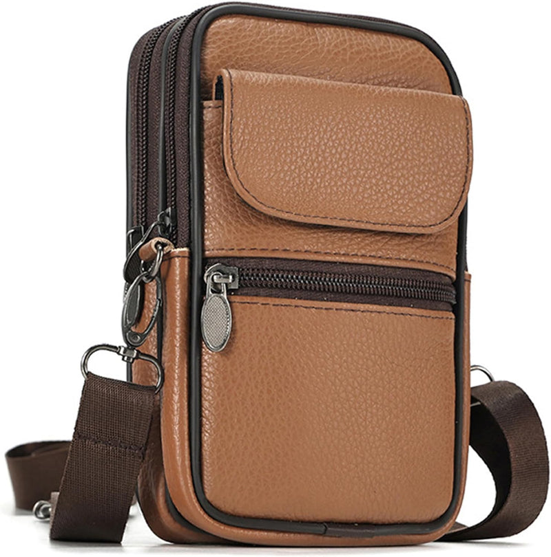 Genuine Leather Multi-Purpose Crossbody & Travel Waist Bag