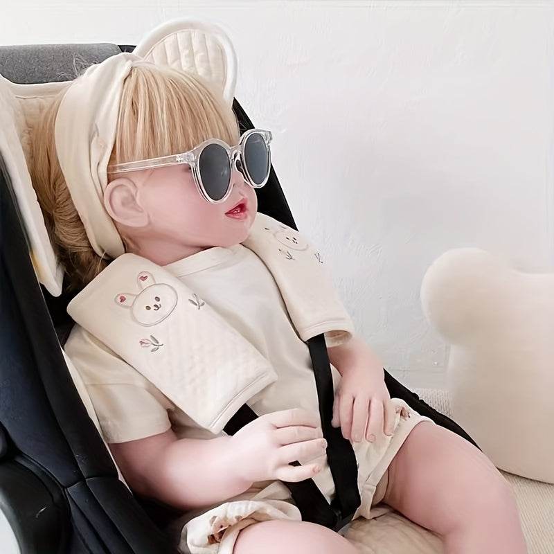 Shoulder pads for pushchairs and car seats – comfort with an animal motif
