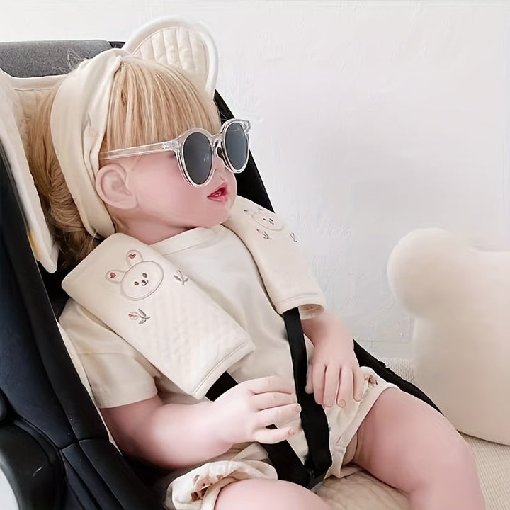Shoulder pads for pushchairs and car seats – comfort with an animal motif