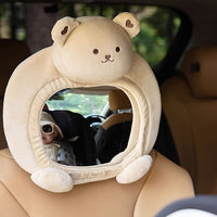 Back-seat mirror with bear motif for babies – Safe view of the back seat