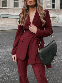 Ladies Blazer with Belt – Valeria