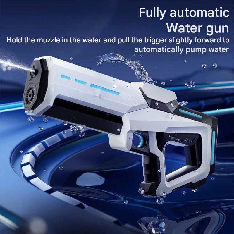 Automatic water gun with 1-litre tank & 10-metre range – pure summer fun