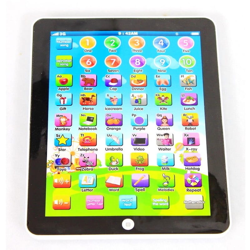 Interactive learning tablet for toddlers with sound, colours & quiz function – 7.5-inch