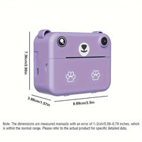Instant camera for children with 1080p video, print function and accessories