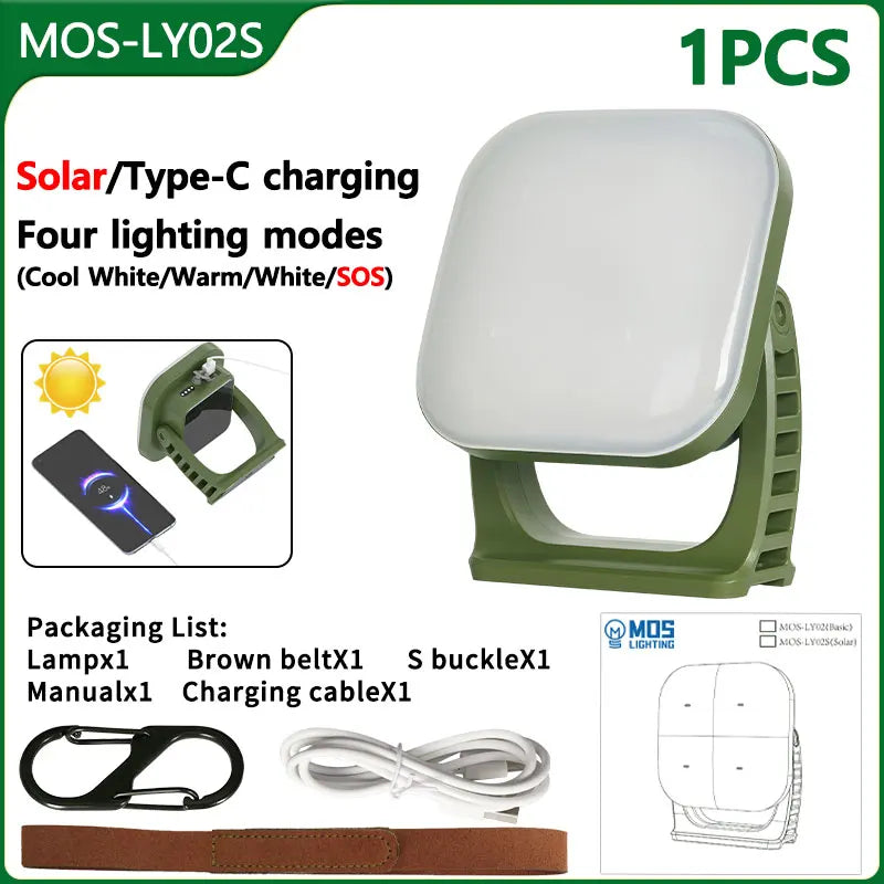 80W LED SOLAR-CHARGED CAMPING LAMP WITH MAGNET AND ZOOM FUNCTION-LY02S Solar energy-State of Style