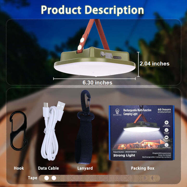 80W LED SOLAR-CHARGED CAMPING LAMP WITH MAGNET AND ZOOM FUNCTION-LY02S Solar energy-State of Style