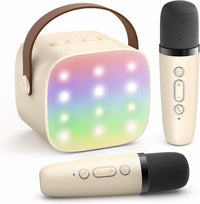 Portable Mini Karaoke Machine with Bluetooth Speaker & 2 Wireless Mics – Veylo